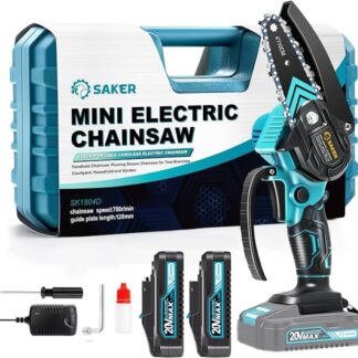 BB083-Portable Electric Chainsaw Cordless, Small Handheld Chain for Tree Branches